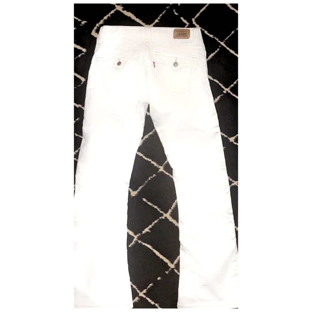Levi Winter white boot cut pants